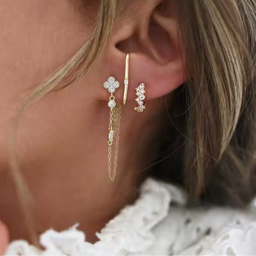 Beautiful earrings and elegant